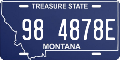 MT license plate 984878E