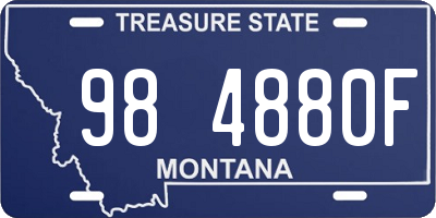 MT license plate 984880F