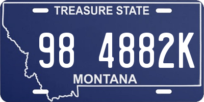 MT license plate 984882K