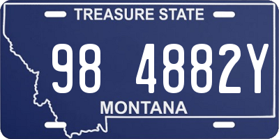 MT license plate 984882Y