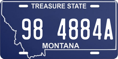 MT license plate 984884A