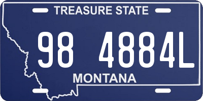 MT license plate 984884L