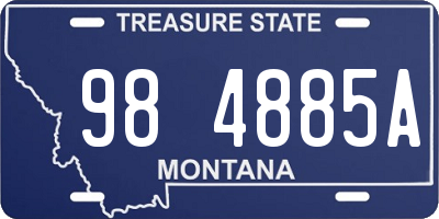 MT license plate 984885A