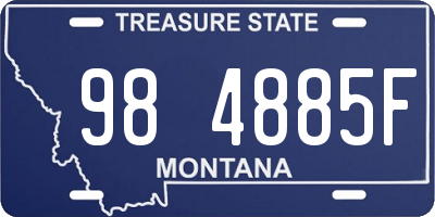 MT license plate 984885F