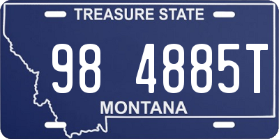MT license plate 984885T