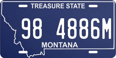 MT license plate 984886M