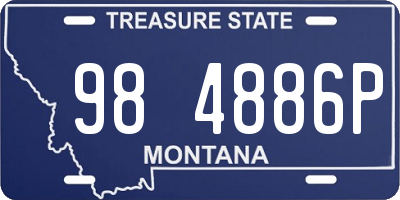 MT license plate 984886P