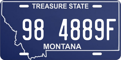 MT license plate 984889F