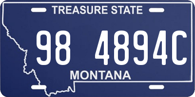 MT license plate 984894C