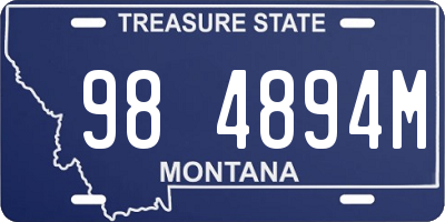 MT license plate 984894M