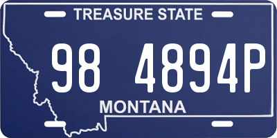 MT license plate 984894P