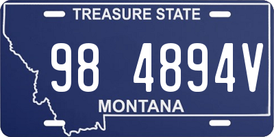 MT license plate 984894V