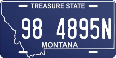 MT license plate 984895N