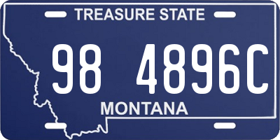 MT license plate 984896C