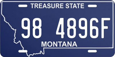 MT license plate 984896F