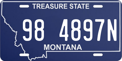 MT license plate 984897N