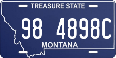 MT license plate 984898C