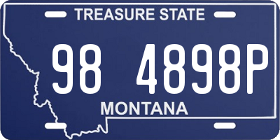 MT license plate 984898P