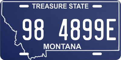 MT license plate 984899E