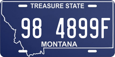 MT license plate 984899F