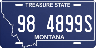 MT license plate 984899S