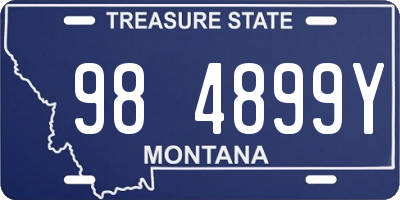 MT license plate 984899Y