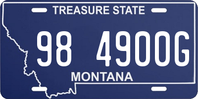 MT license plate 984900G