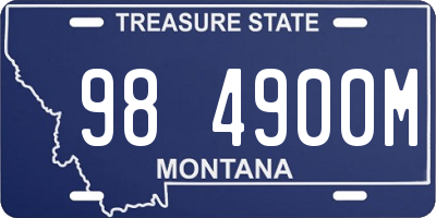 MT license plate 984900M
