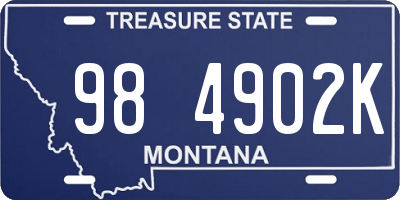 MT license plate 984902K