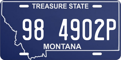 MT license plate 984902P