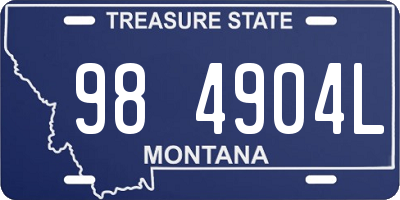 MT license plate 984904L