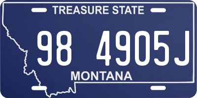 MT license plate 984905J