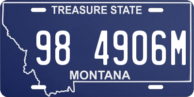 MT license plate 984906M
