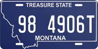 MT license plate 984906T