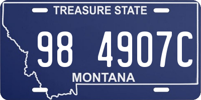 MT license plate 984907C