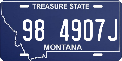 MT license plate 984907J