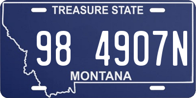 MT license plate 984907N