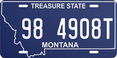 MT license plate 984908T