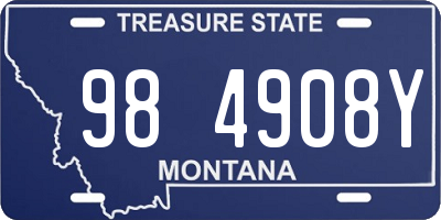 MT license plate 984908Y