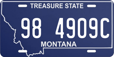 MT license plate 984909C