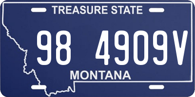 MT license plate 984909V