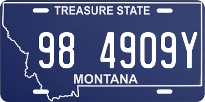 MT license plate 984909Y