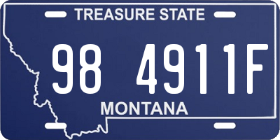 MT license plate 984911F