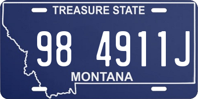 MT license plate 984911J