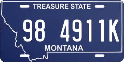 MT license plate 984911K