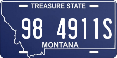 MT license plate 984911S