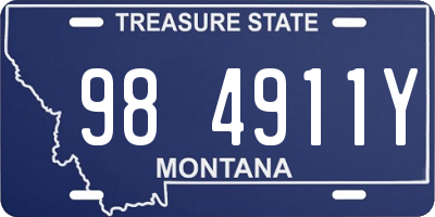 MT license plate 984911Y