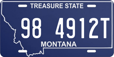 MT license plate 984912T