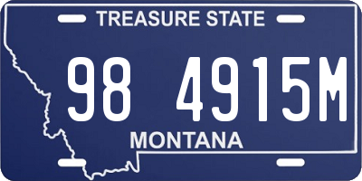 MT license plate 984915M