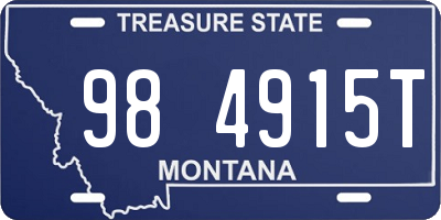 MT license plate 984915T